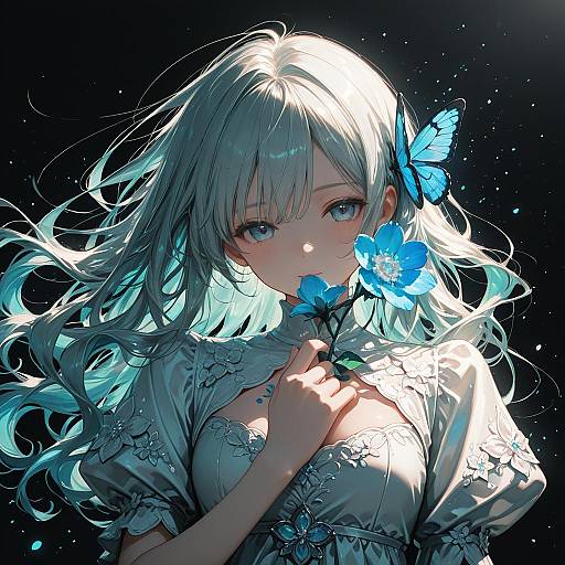 Neon Maximalist Floral Woman