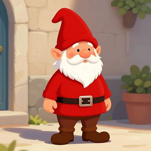 Colorful Gnome in Outdoor Setting