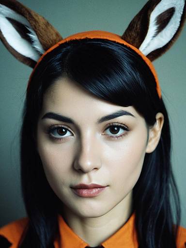 Photorealistic Woman in Bambi Costume