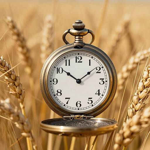 Surreal Antique Pocket Watch in Wheat