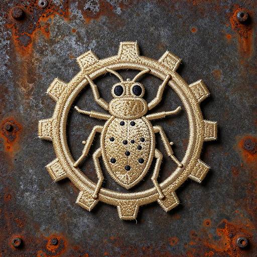 Steampunk Insect Insignia Embroidery