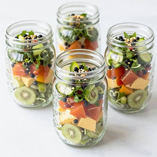 Weekly High-Protein Mason Jar Salads