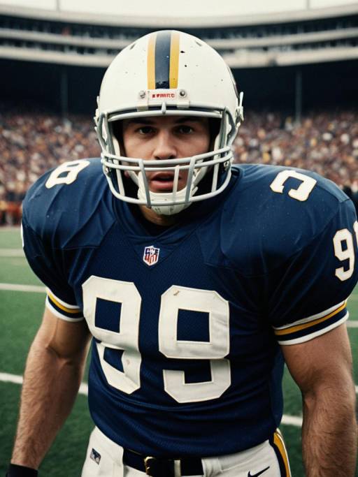 American Football Player in Uniform