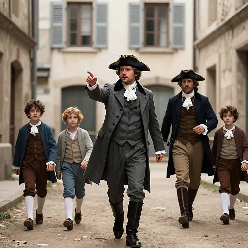 Historical Scene in a European Alley