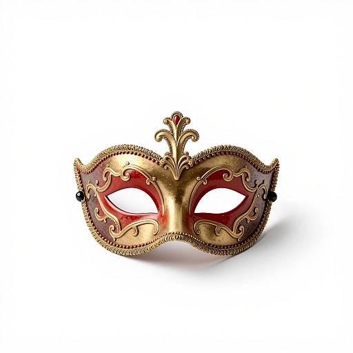 Baroque Venetian Carnival Mask Illustration