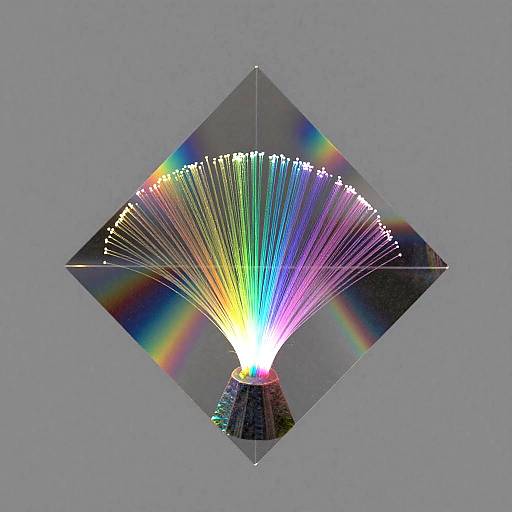 Abstract Fiber Optic Light Refraction