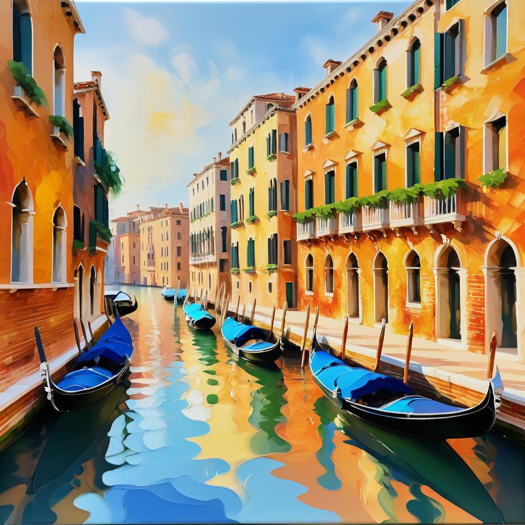 Modern Impressionism of Venice's Grand Canal