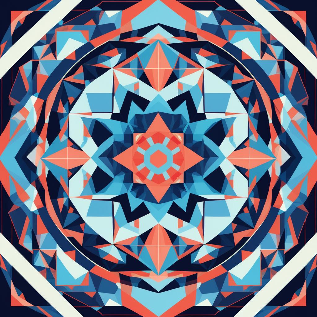 Geometric Digital Art Inspired by James Jean