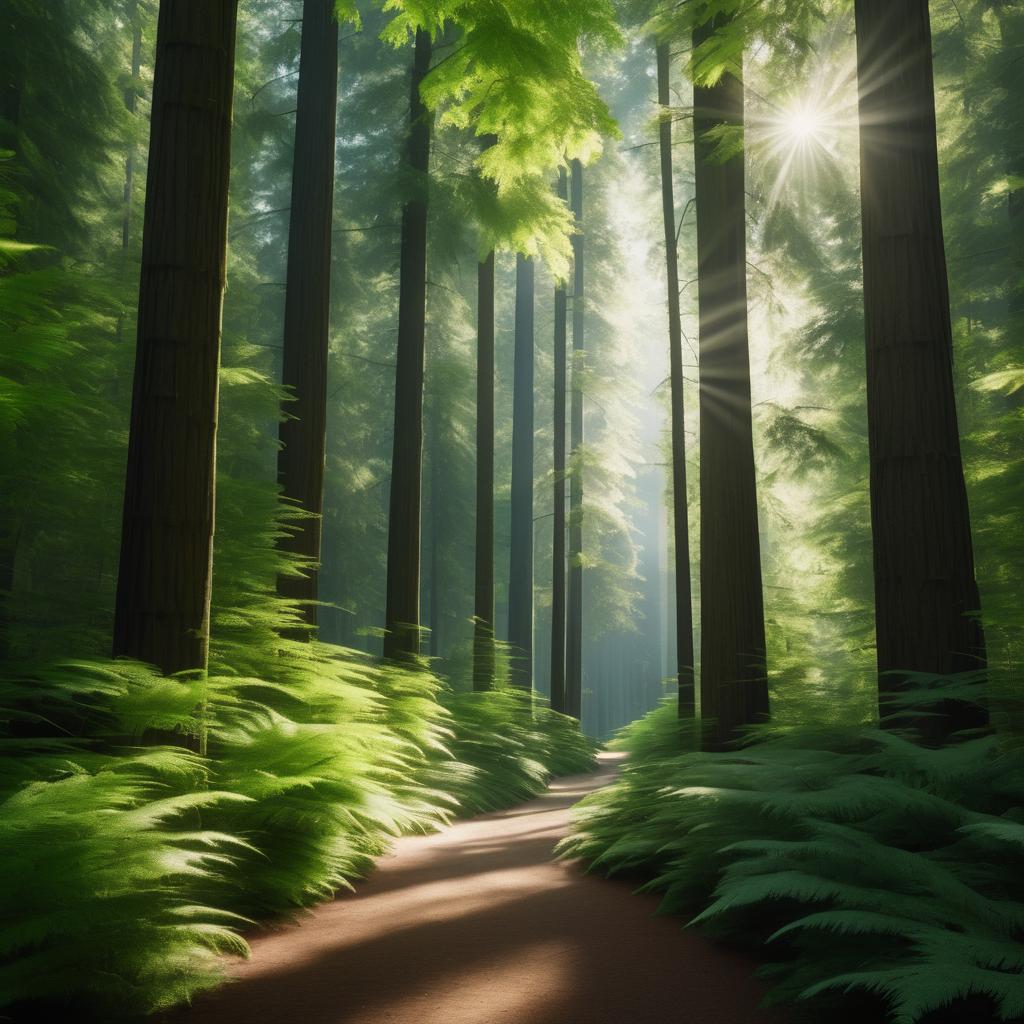 Serene Forest with Cinematic Atmosphere