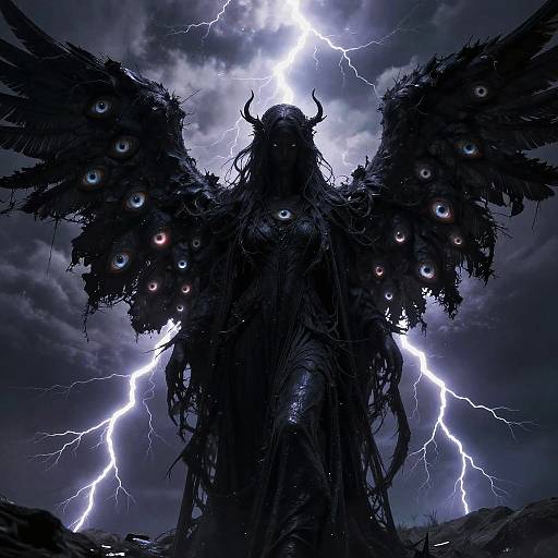 Dark Angel with Many Eyes