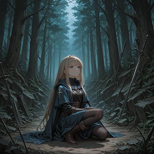 90s Dark Fantasy Girl Masterpiece