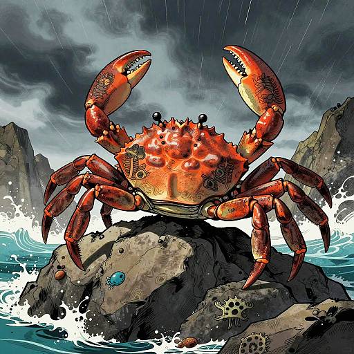 Anthropomorphic Crab Samurai Storm