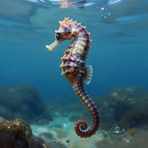 Gliding Seahorse in Crystal Tidal Pool