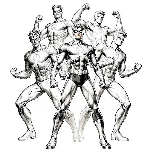 Marvel Iconic Superheroes Line Art