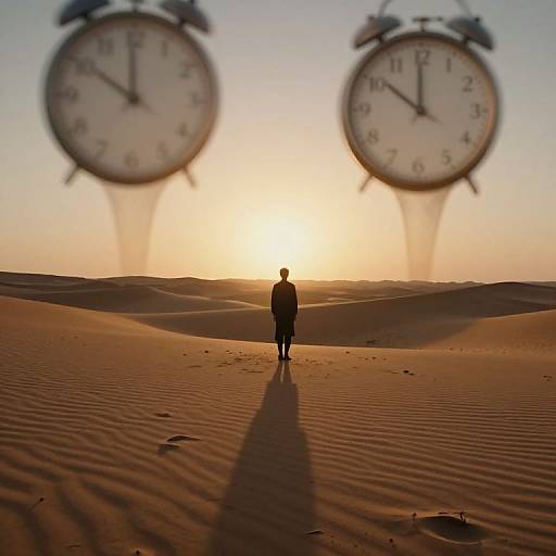 Surreal Desert Shadows at Dusk