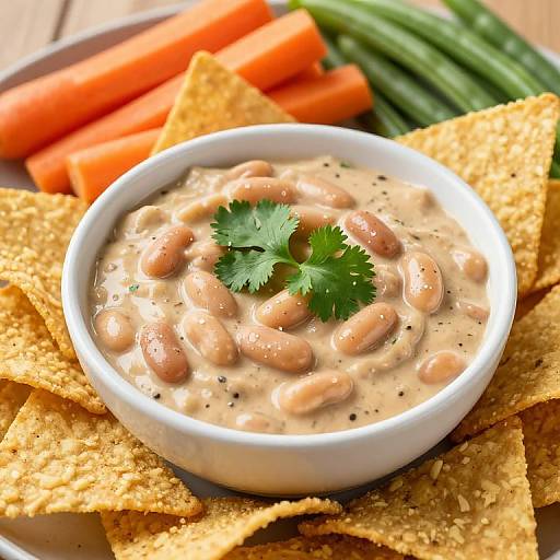 Vegan Bean Dip with Crisp Chips