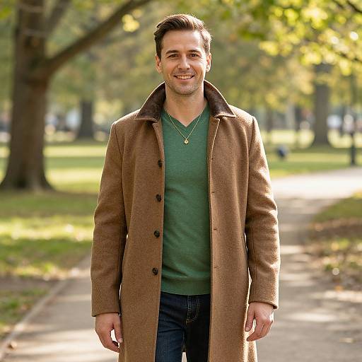 Friendly Man in Sunlit Park