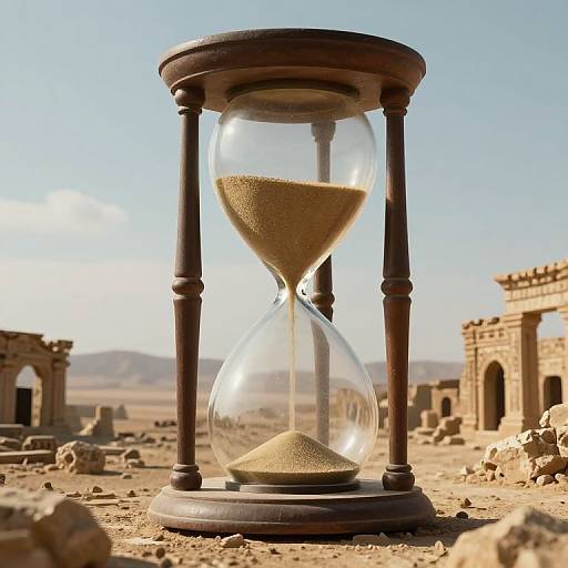 Colossal Hourglass Defying Time