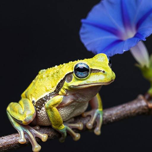 Petite Lemon-Yellow Frog Portrait