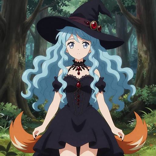 Gothic Selkie Witch in Enchanted Forest