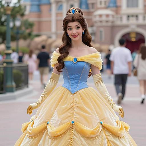 Enchanting Belle in Blue: A Cosplay Masterpiece