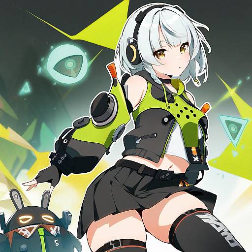 Illustration of Anby demara, zenless zone zero in the style of Dermar