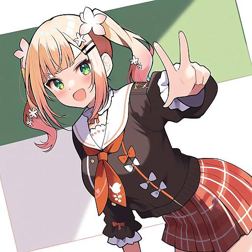 Illustration of Momosuzu nene (casual), hololive in the style of Zono (inokura syuzo029)