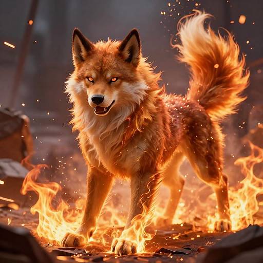 Fiery Arcanine Battle Emergence