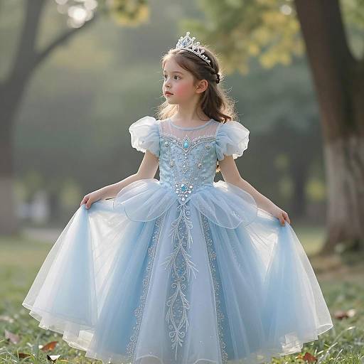 Whimsical Princess in Enchanted Forest