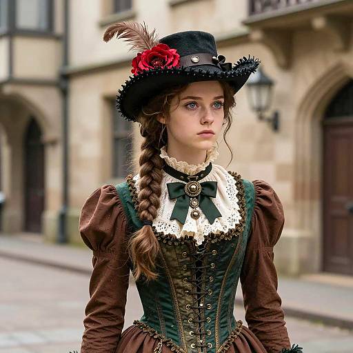 Steampunk Victorian Girl in Detail