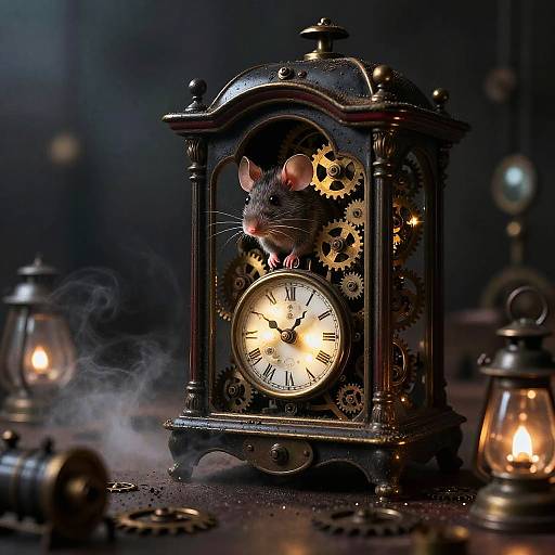 Clockwork Mouse in Steampunk Workshop