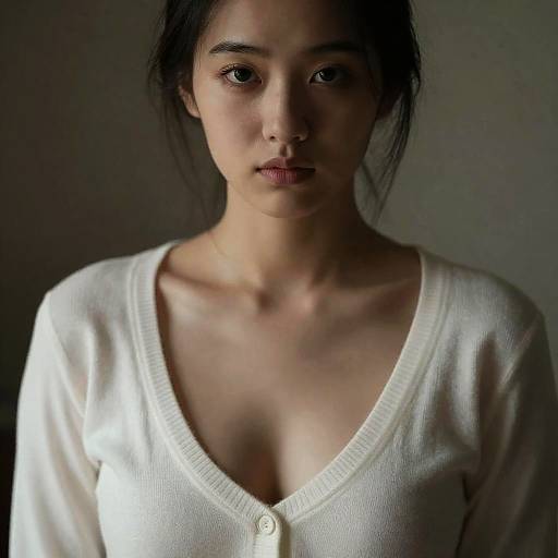 Portrait of Woman in White Sweater