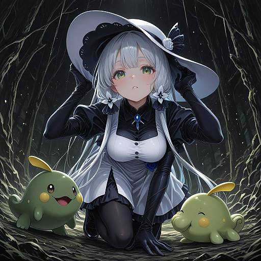 Illustration of Gulpin, pokemon in the style of Kakao (noise-111)