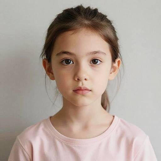 Modigliani-Style Portrait of Young Girl