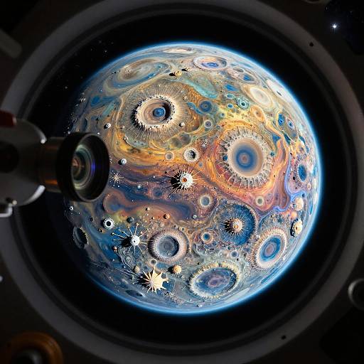 Space Probe View of Alien Planet