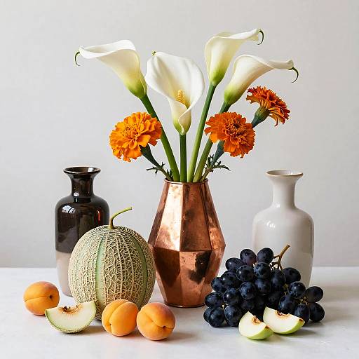 Cubist Mixed Media Geometric Still Life