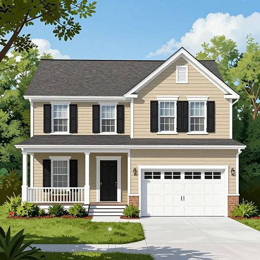 Charming Traditional House Illustration