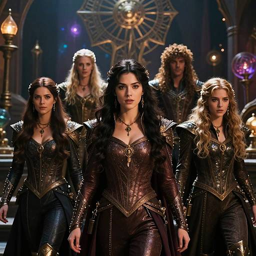 Vivid Fantasy Scene with Diverse Characters