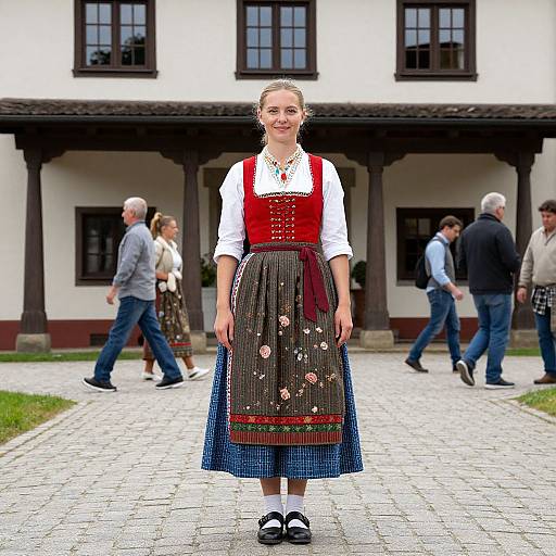 Woman in Traditional German Attire