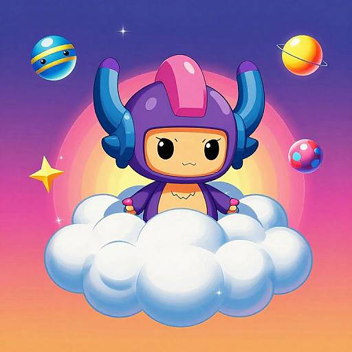 1980s Sci-Fi Cartoon Movie Poster