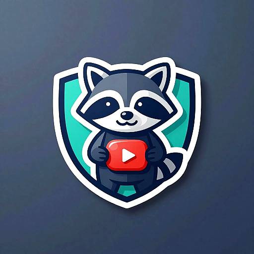 Sly Navy Blue Raccoon Streamer Mascot