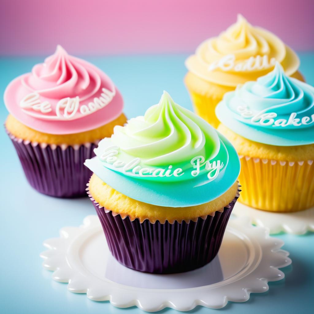 Gourmet Vanilla Cupcake with Nostalgic Icing