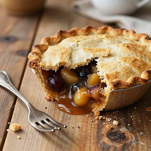 Rustic Messy Fruit Pie Scene