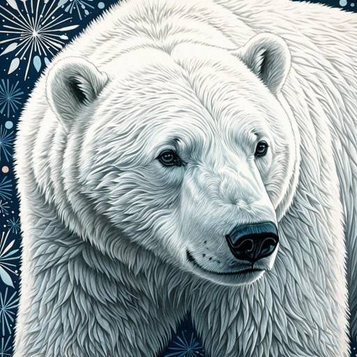 Gentle Polar Bear Portrait in Cool Tones