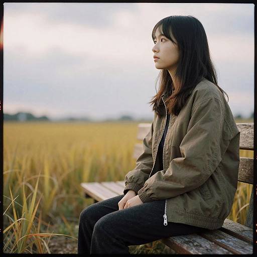 Contemplative Portrait of a Girl in Nature