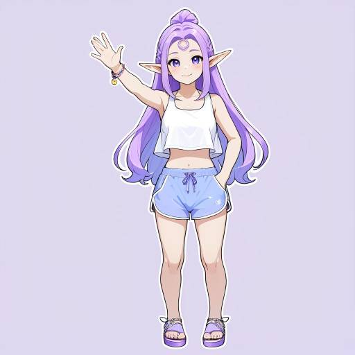 Enchanting Elf in Casual Summer Style Enchanting Elf in Casual Summer Style