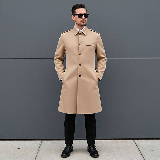 Man in Tan Slip Dress