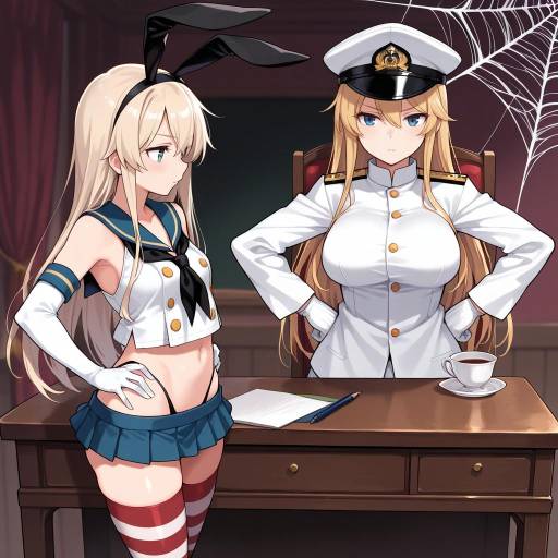 Admiral Girls in Striped Attire