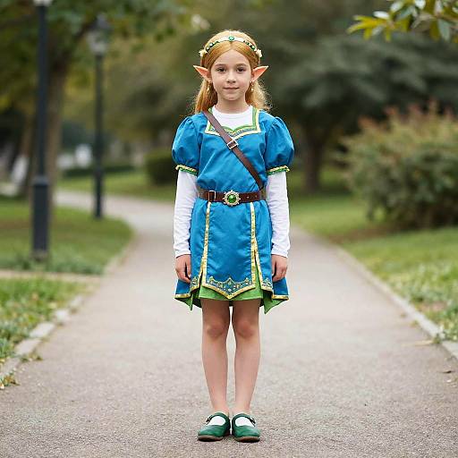 Child Zelda in Blue-Green Costume