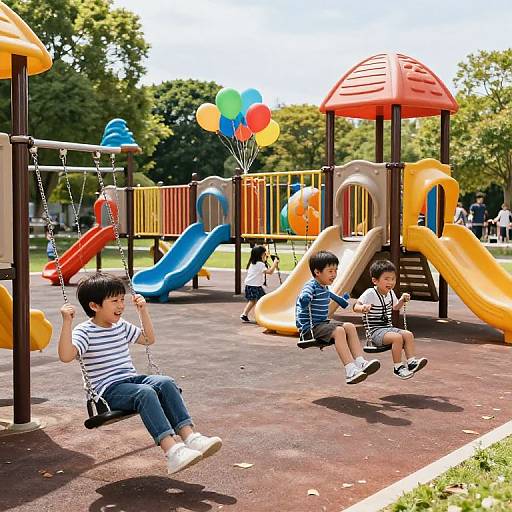 Sunny Playground Fun for Kids